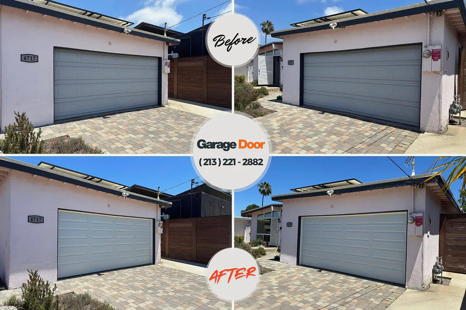 Before and after: garage door repair Iona, ID